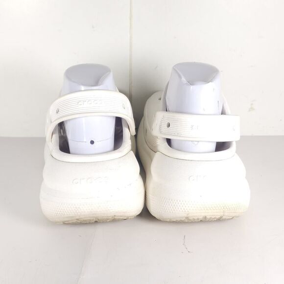 Crocs Women's Mega Crush US7 Triple White Platform Wedge Classic Clogs Sandals - Picture 9 of 16